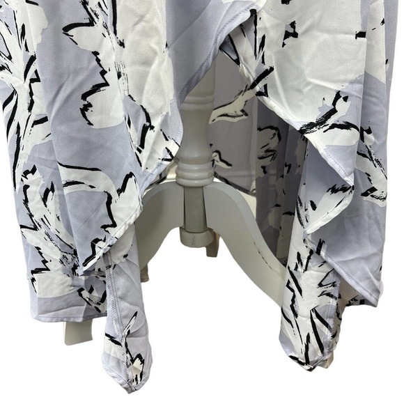 Lane Bryant Lilac Floral Bloom Chiffon Midi Maxi Dress 22 NWT High Low Purple - Picture 4 of 11